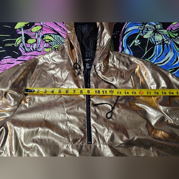 Forever 21, gold metallic windbreaker jacket Size XL - Picture 10 of 15